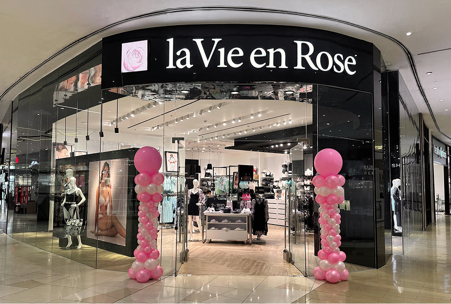 Exterior of a la Vie en Rose women&rsquo;s lingerie and swimwear store in the Philippines