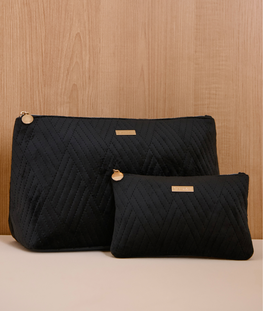 Black cosmetic bag