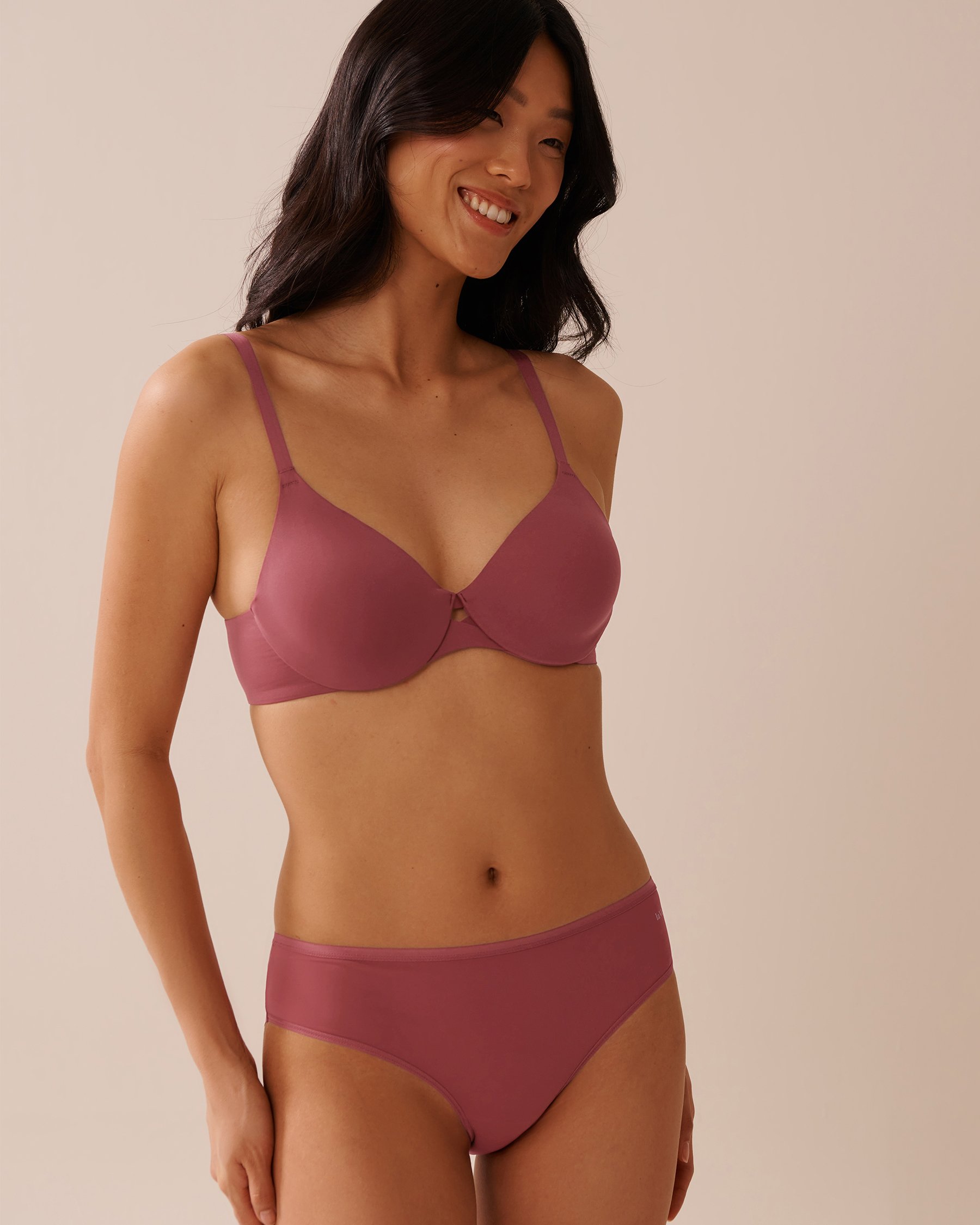 LA VIE EN ROSE Unlined Cushioned Wire Bra Raspberry Red 10100183 - View1
