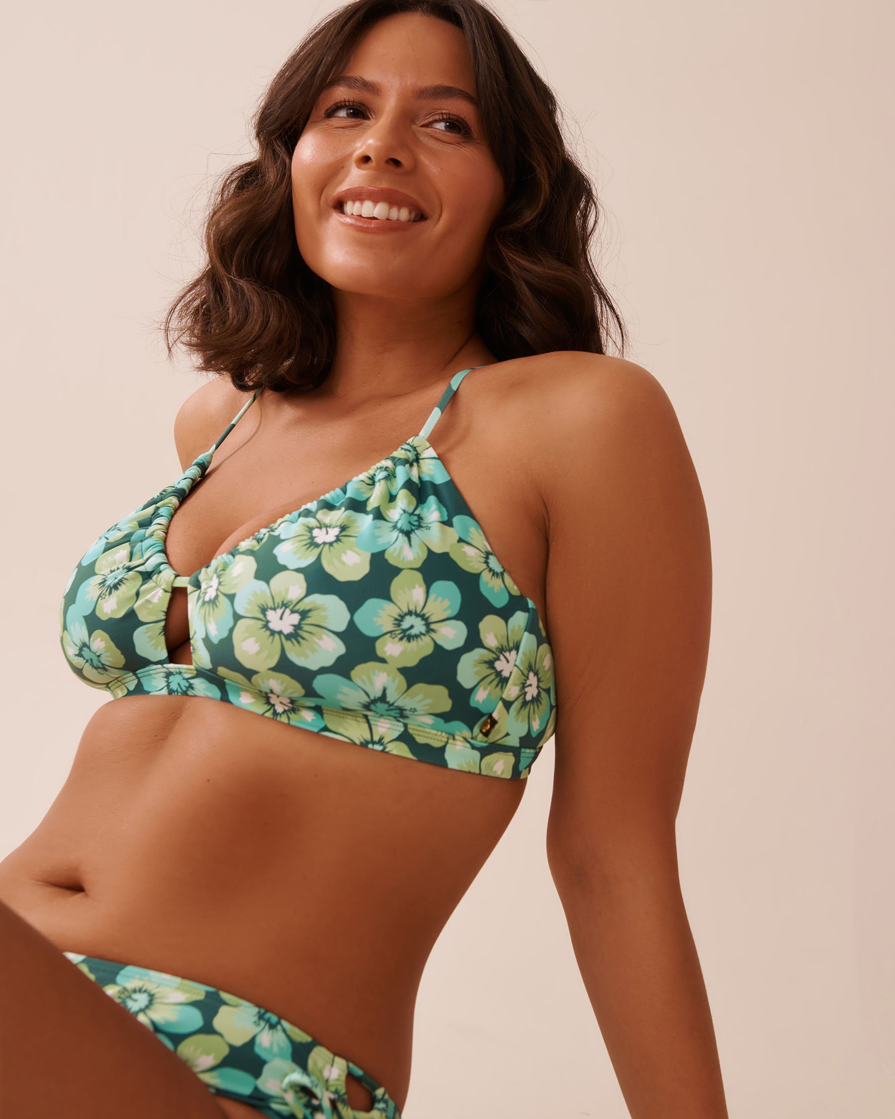 LA VIE EN ROSE AQUA AQUA FLORA Bralette Bikini Top Aqua Flora 70100796 - View6