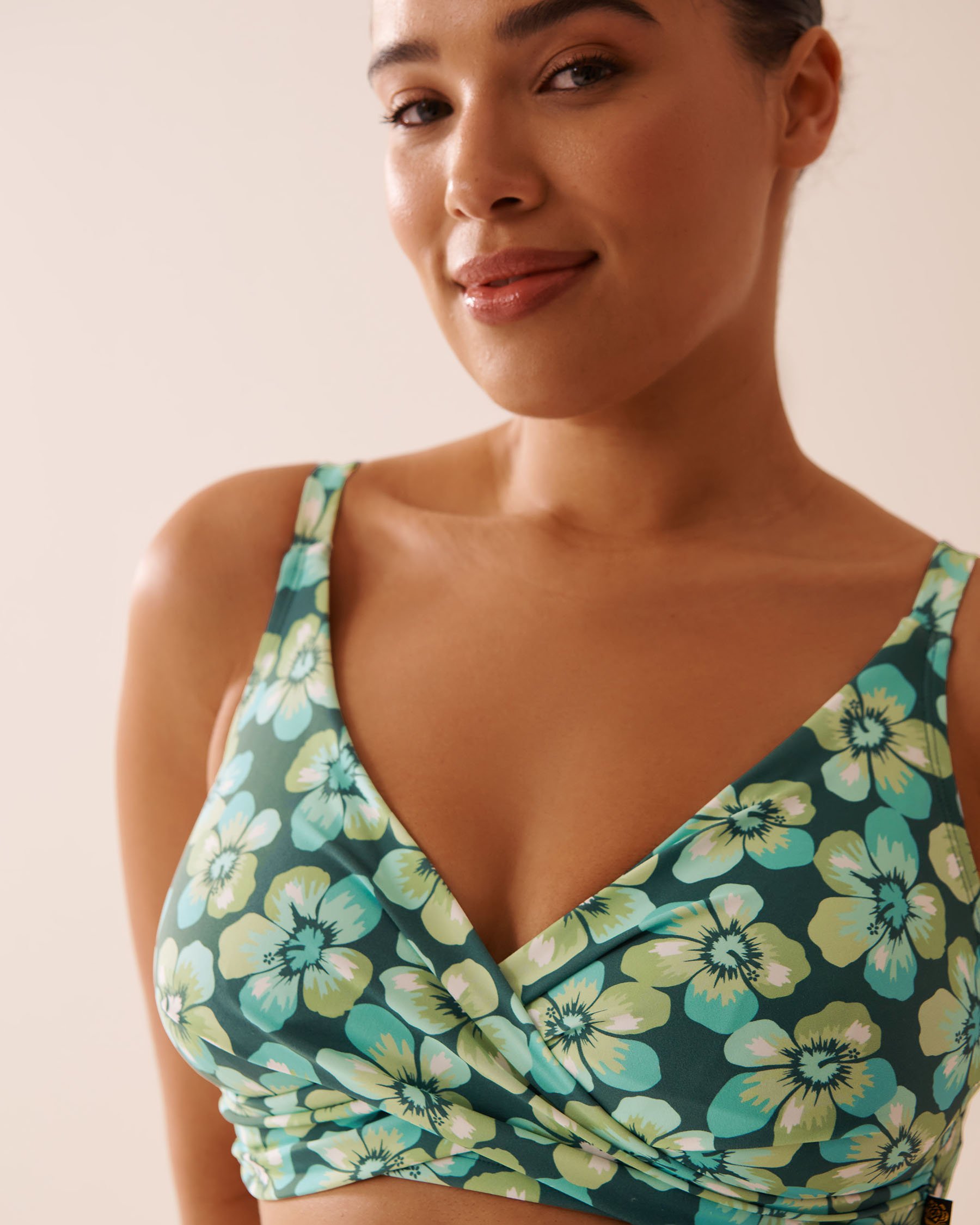 LA VIE EN ROSE AQUA AQUA FLORA D Cup Bralette Bikini Top Aqua Flora 70200181 - View4