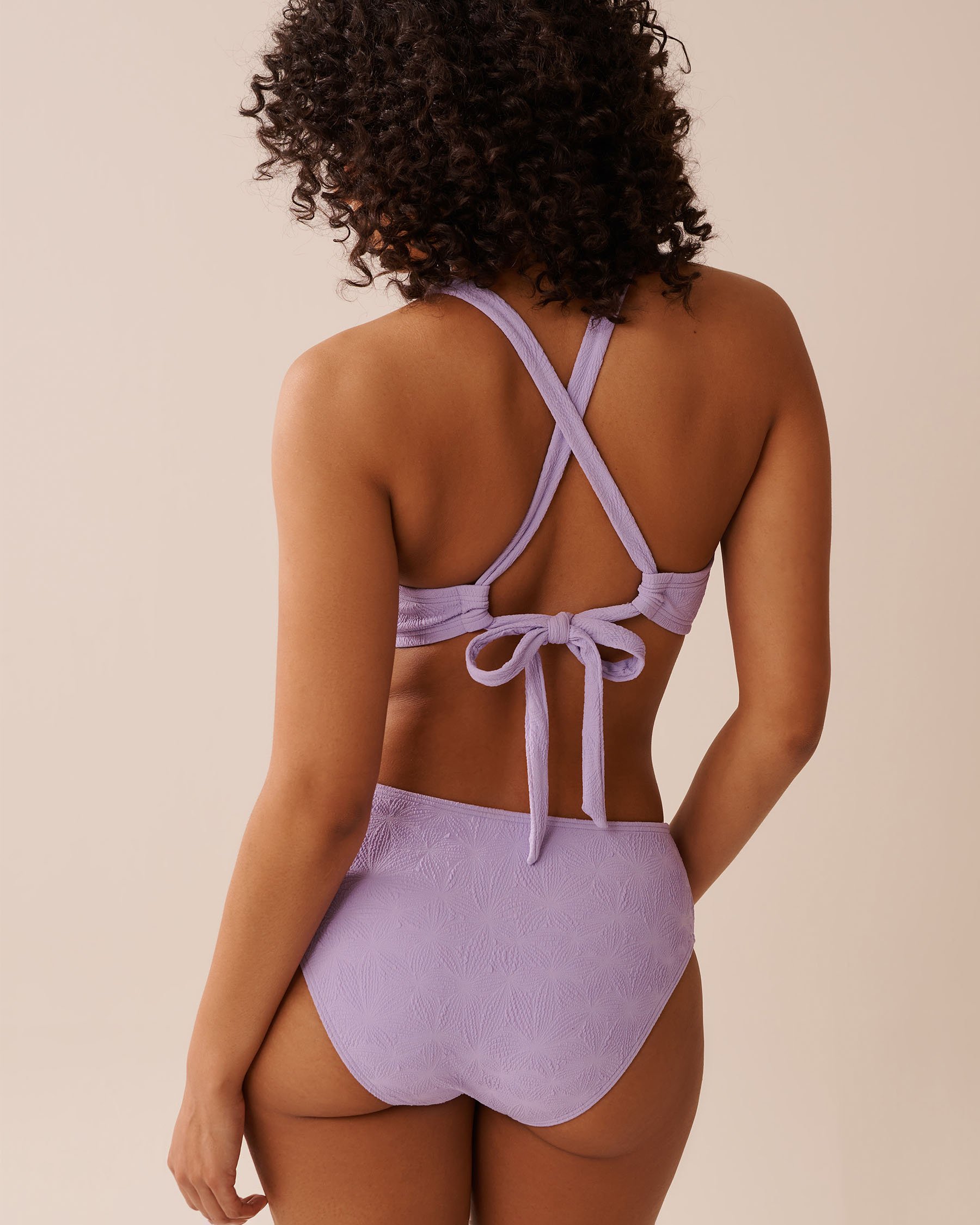 LA VIE EN ROSE AQUA LAVENDER POP D Cup Plunge Bikini Top Lavender Pop 70200183 - View4