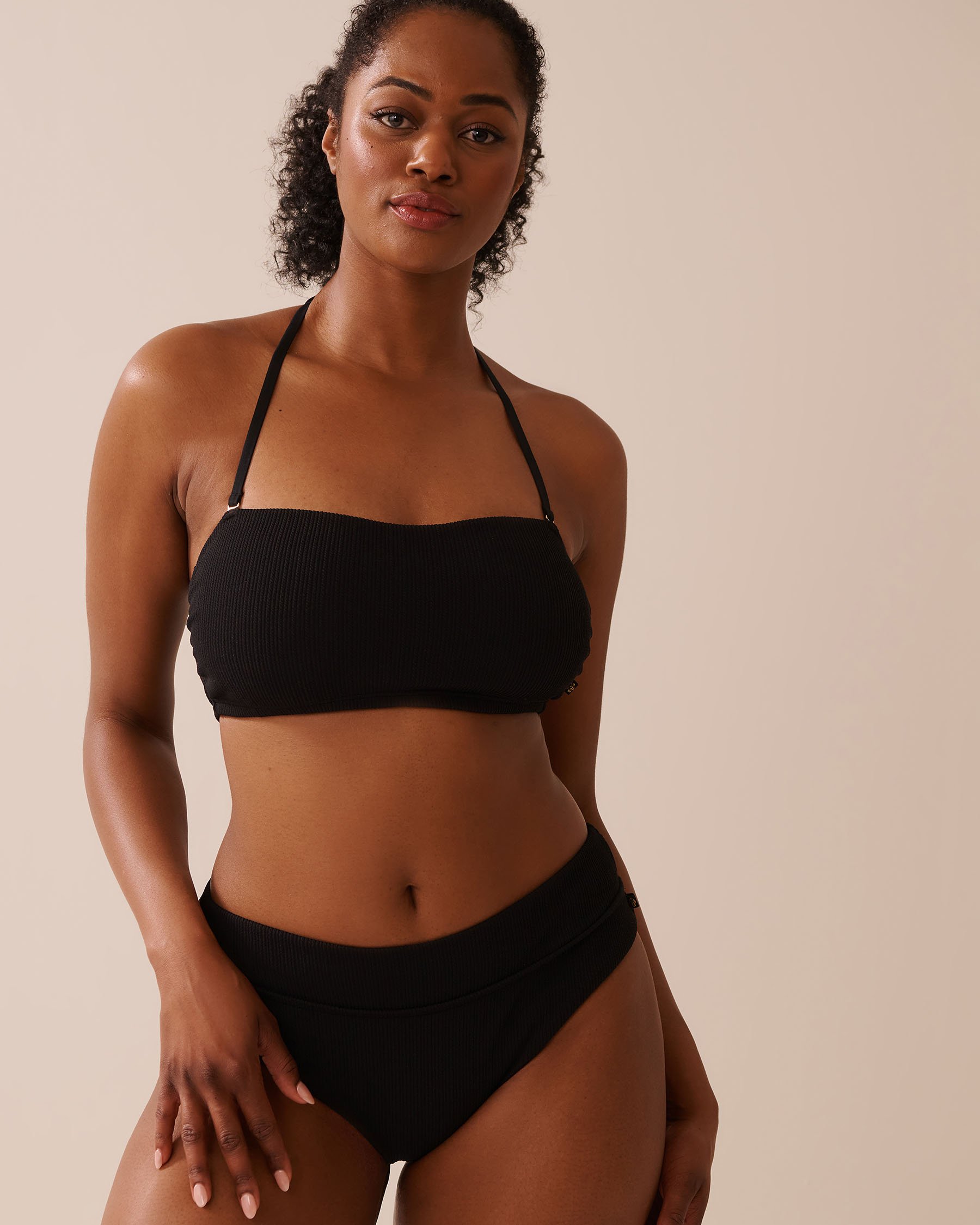 LA VIE EN ROSE AQUA BLACK Bandeau Bikini Top Black 70100814 - View2