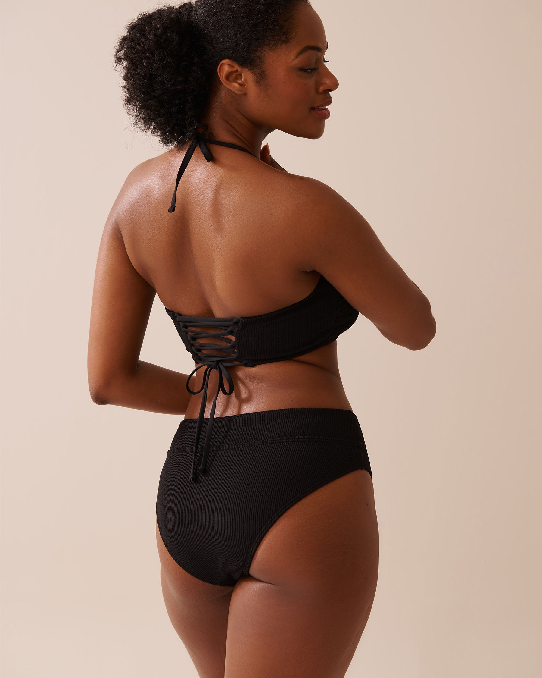 LA VIE EN ROSE AQUA BLACK Bandeau Bikini Top Black 70100814 - View3