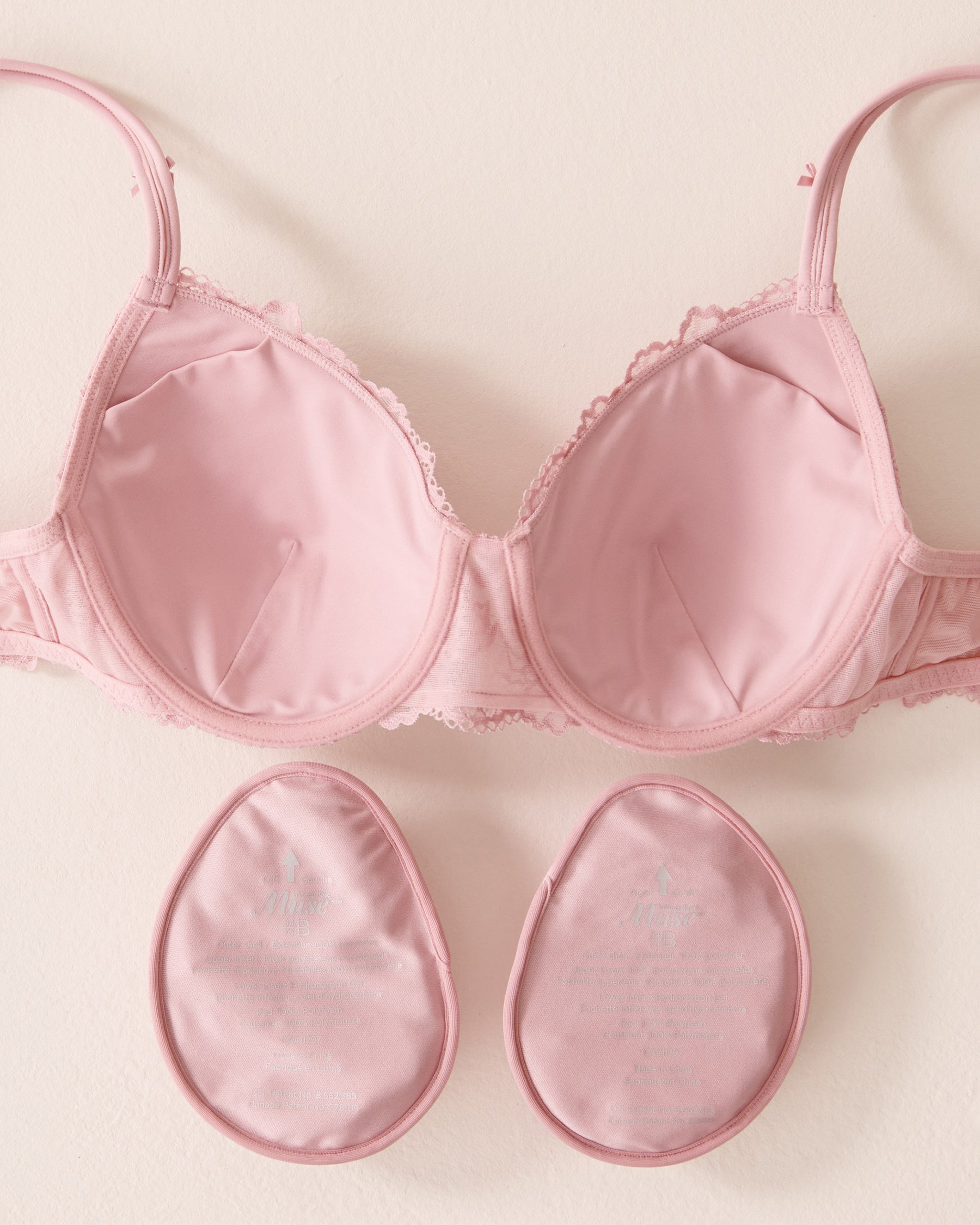 LA VIE EN ROSE Lightly Lined Mastectomy Bra Blush Pink 10200532 - View3