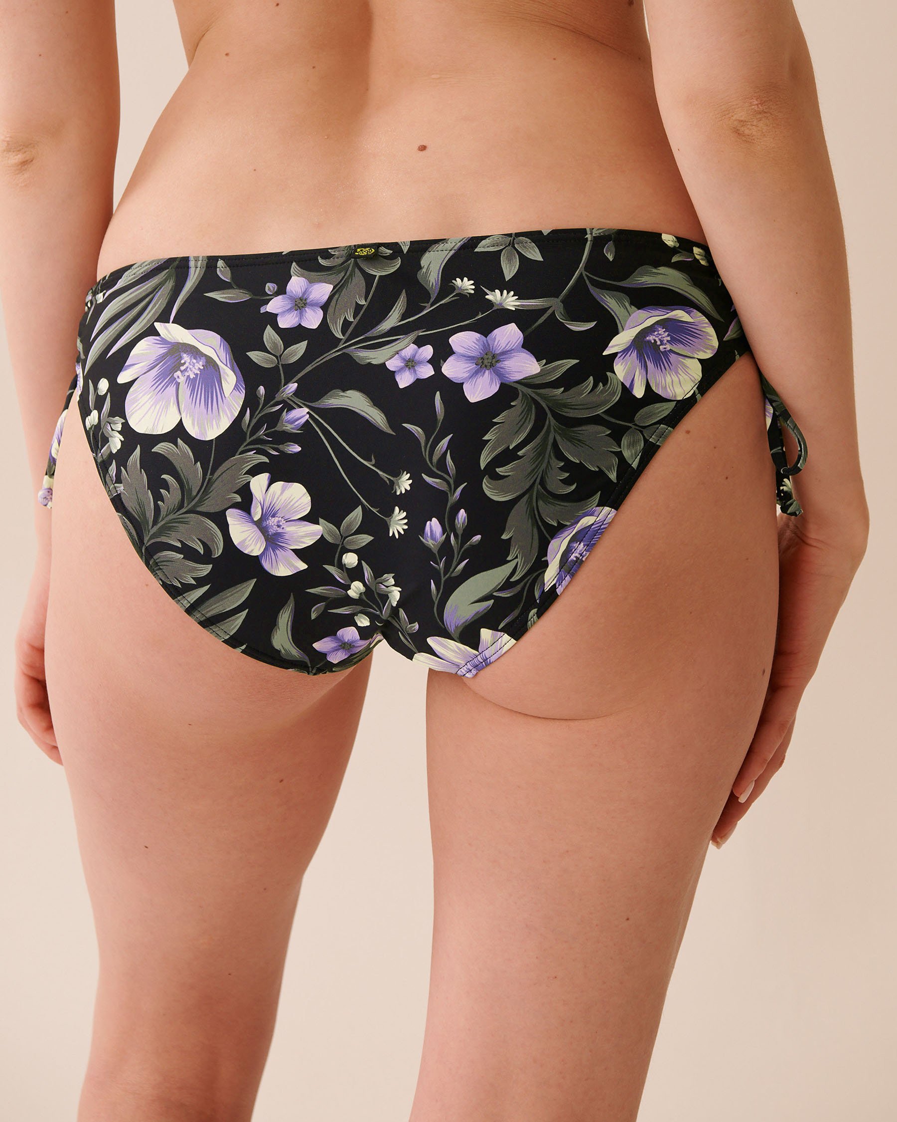 LA VIE EN ROSE AQUA AFTER DARK BLOOMS Cross-Tie Bikini Bottom After Dark Blooms 70300782 - View2