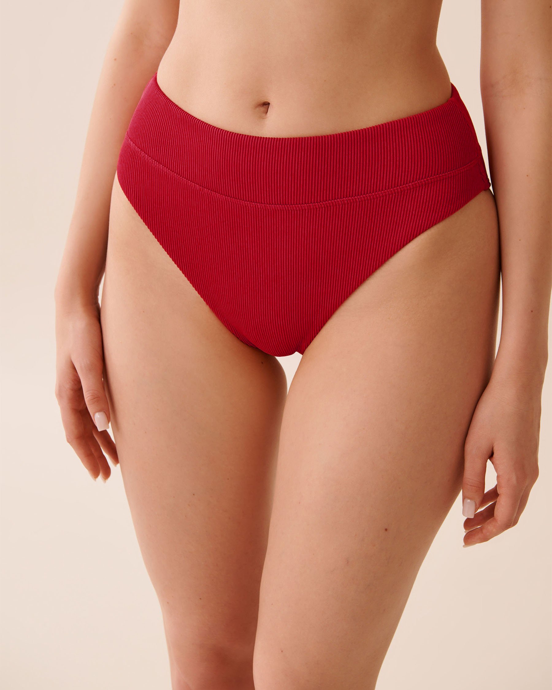 LA VIE EN ROSE AQUA JALAPEÑO RED High Waist Brazilian Bikini Bottom Jalapeño Red 70300789 - View1