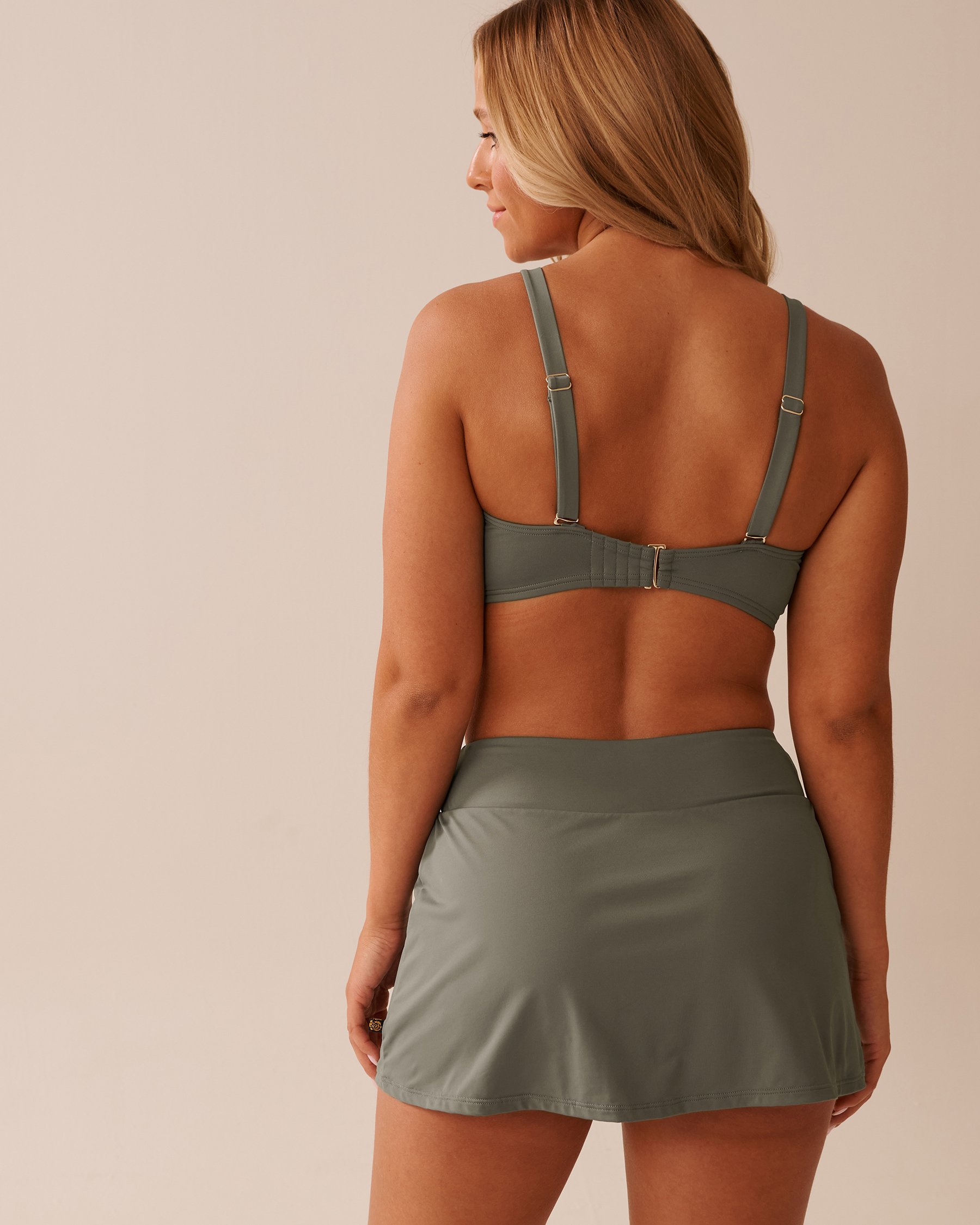 LA VIE EN ROSE AQUA KHAKI GREY D Cup Bralette Bikini Top Khaki Grey 70200193 - View4