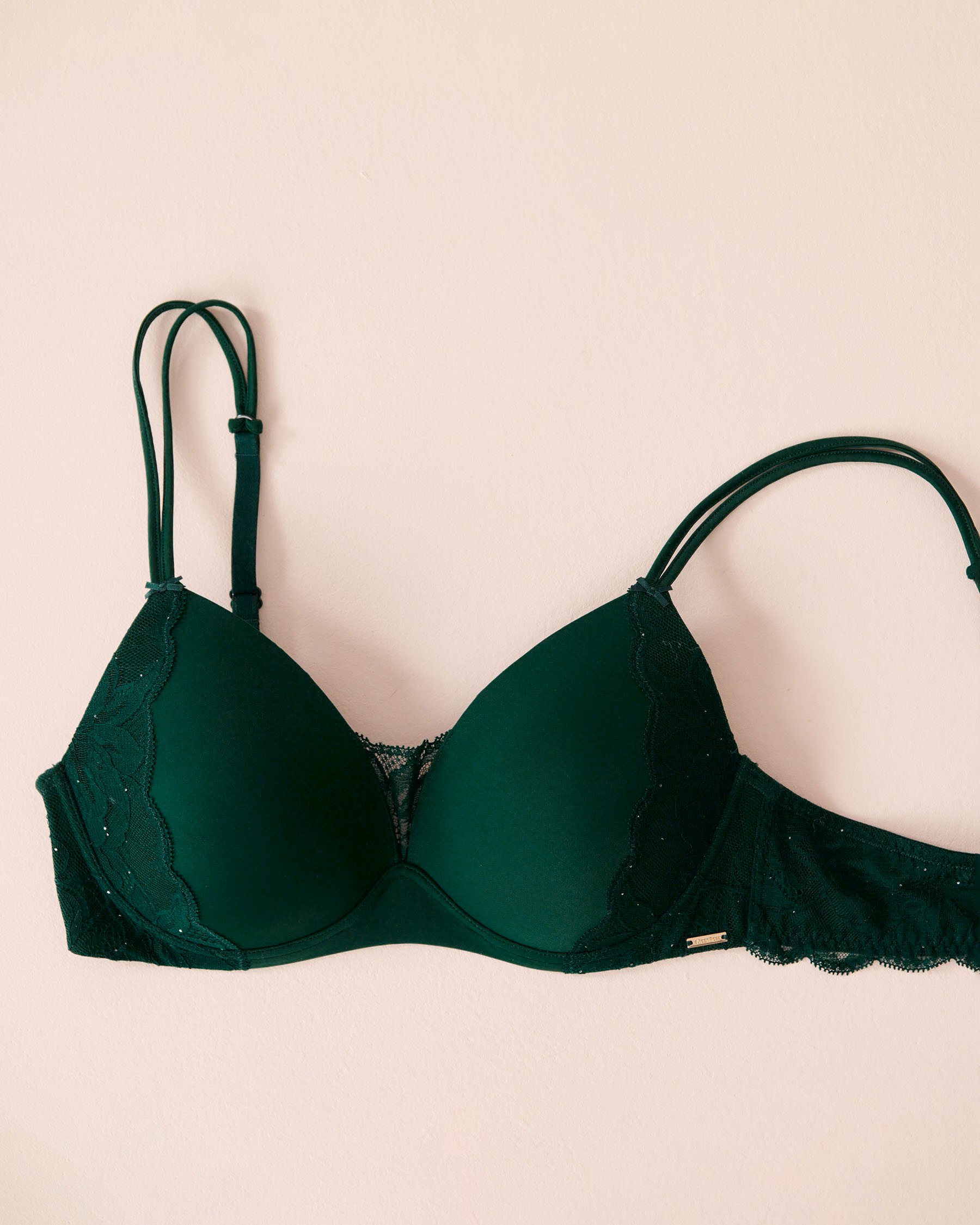 LA VIE EN ROSE Lightly Lined Wireless Mastectomy Bra Fir Green 10200556 - View6