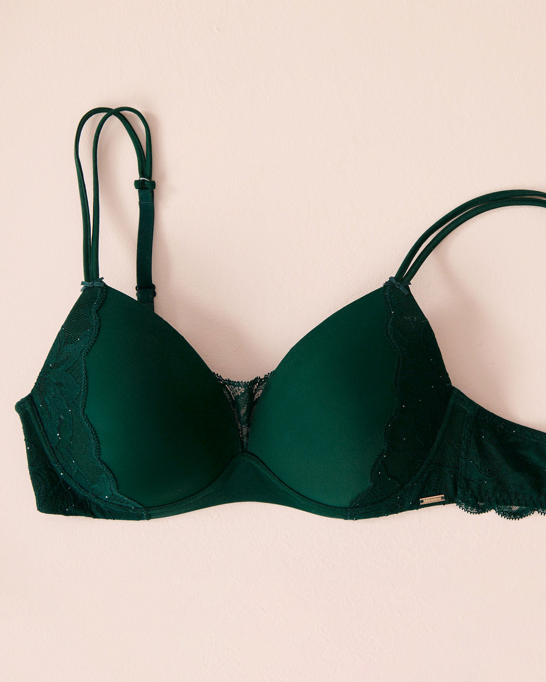 LA VIE EN ROSE Lightly Lined Wireless Mastectomy Bra Fir Green 10200556 - View7