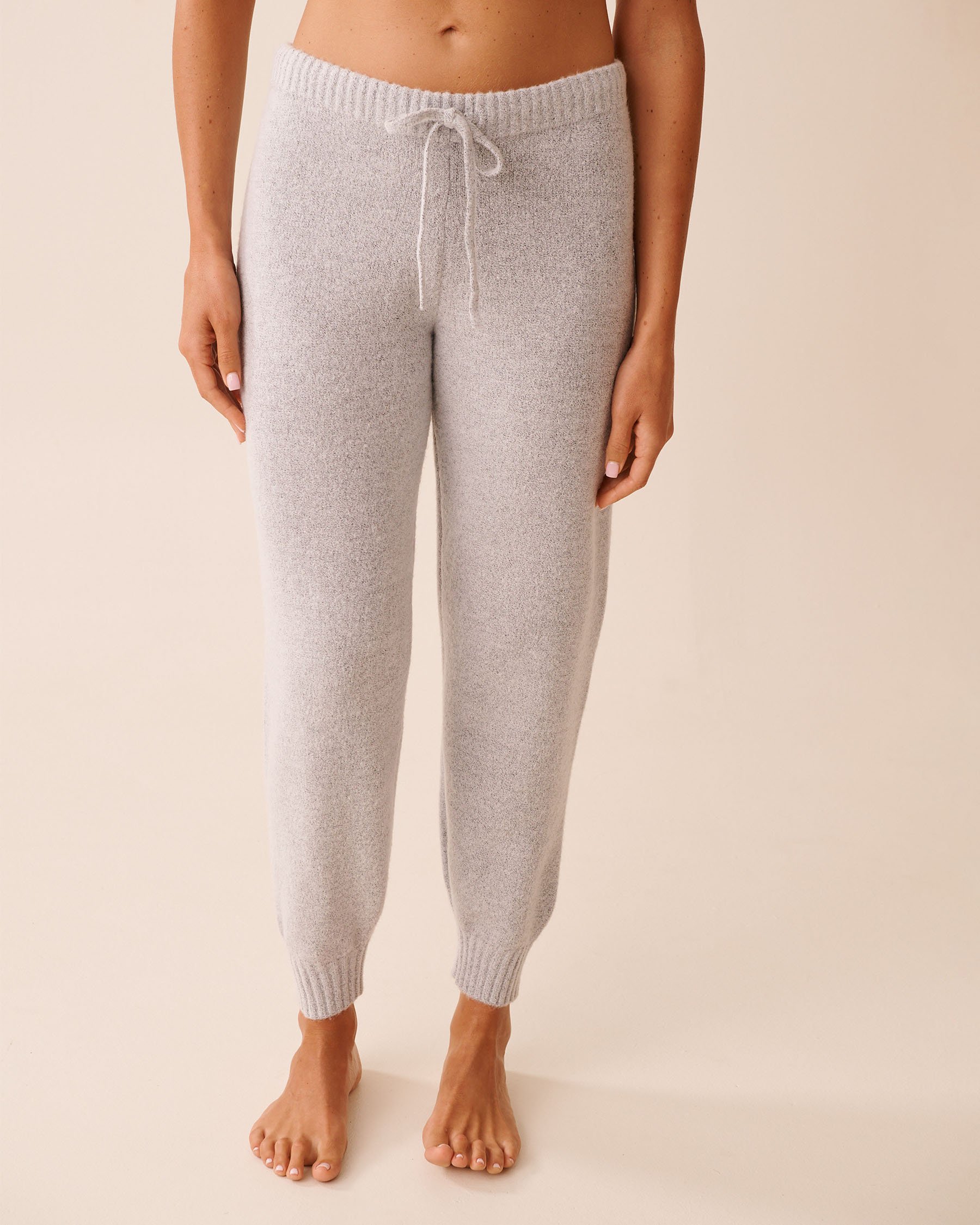 LA VIE EN ROSE Knit Jogger Pants Grey 50200107 - View1