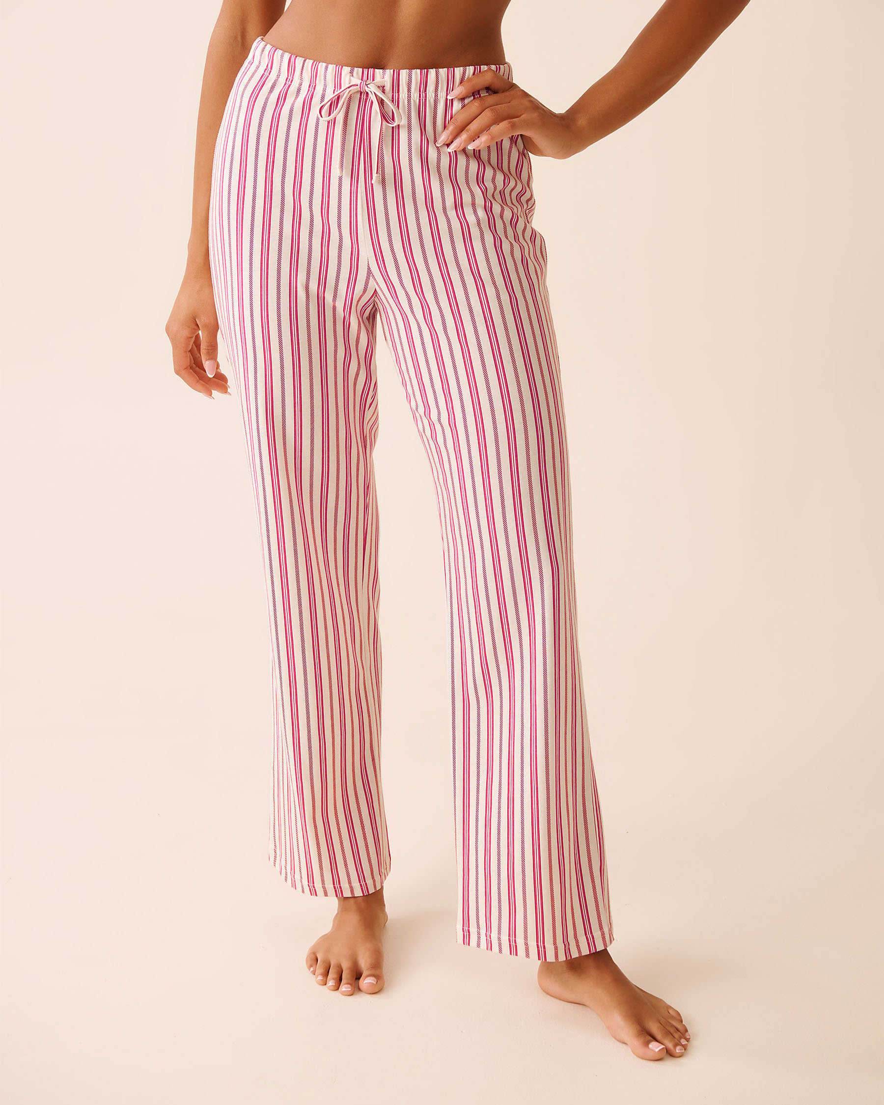 LA VIE EN ROSE Candy Cane Print Cotton PJ Set Blue/Candy Cane 40400087 - View4