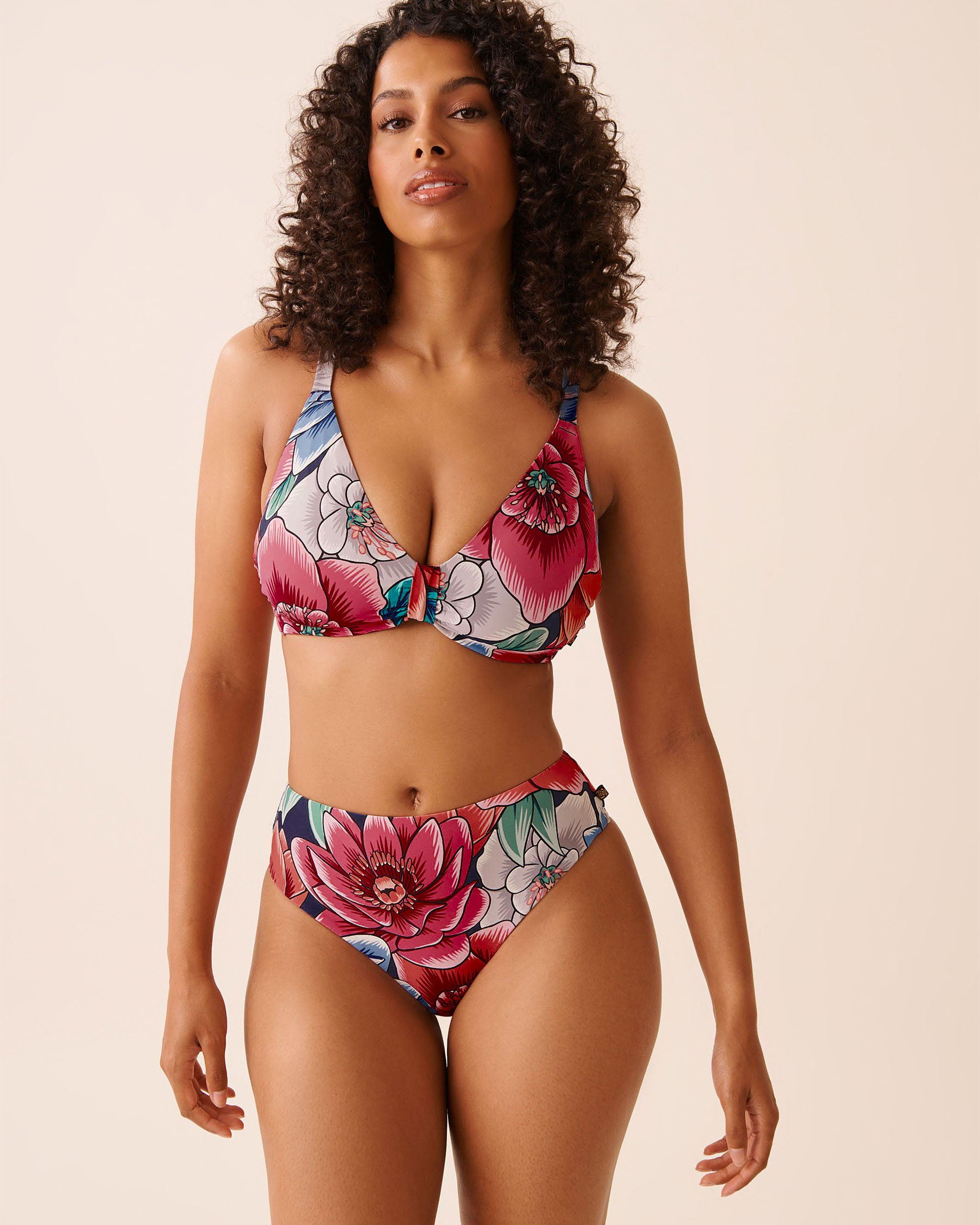 LA VIE EN ROSE AQUA FLORAL POP Mid-rise Cheeky Bikini Bottom Floral Pop 70300807 - View4