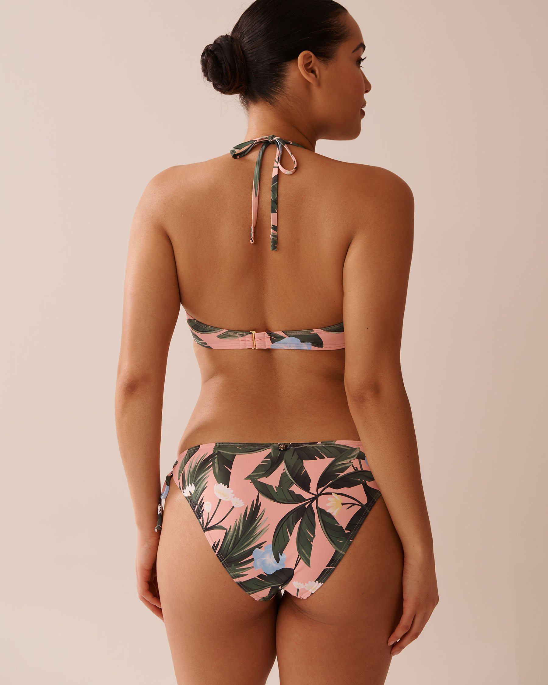 LA VIE EN ROSE AQUA PEACHY TROPICS Twisted Bandeau Bikini Top Peachy Tropics 70100778 - View7