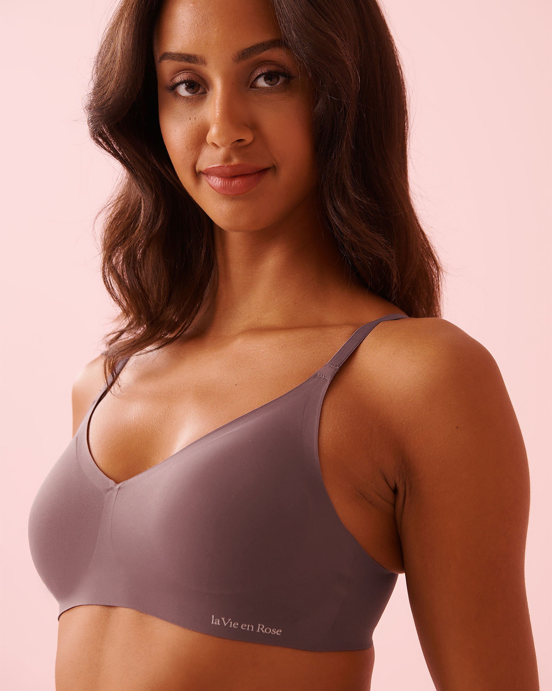LA VIE EN ROSE Push-up Lounge Bralette Dusty Plum 10300234 - View4