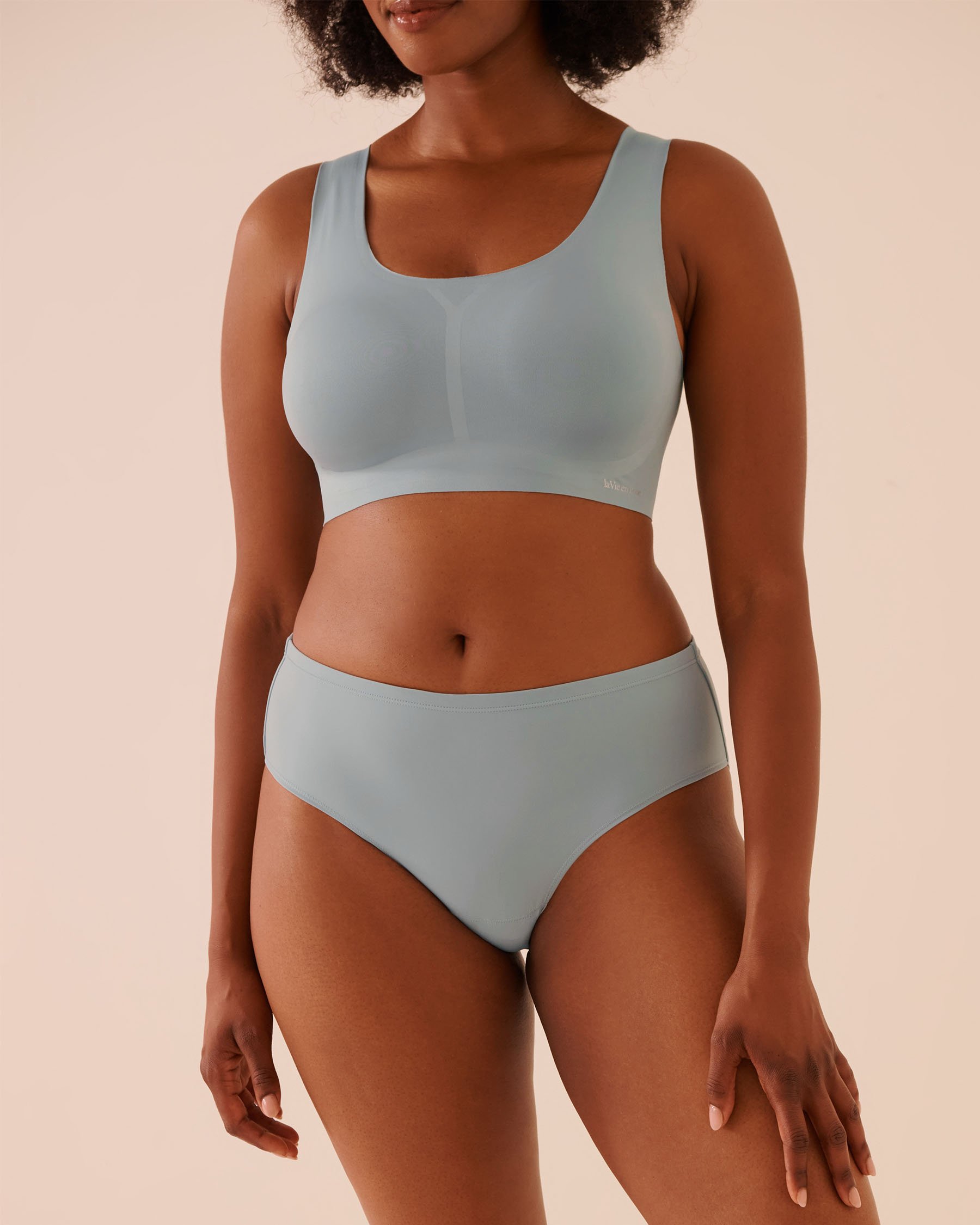 LA VIE EN ROSE Super Absorbency Hiphugger Period Panty Blue Grey 20400033 - View1
