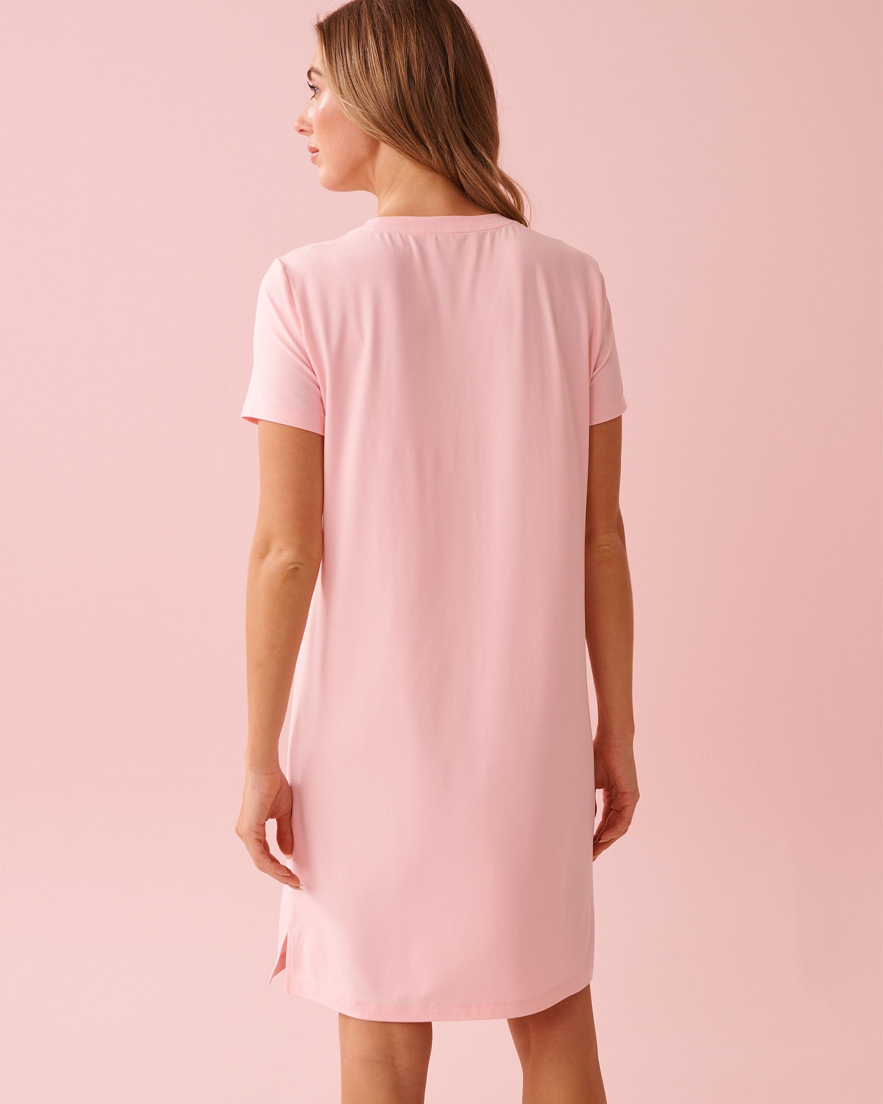 LA VIE EN ROSE Spa Time Teddy Print Super Soft Sleepshirt Dreamy Pink 40500475 - View2