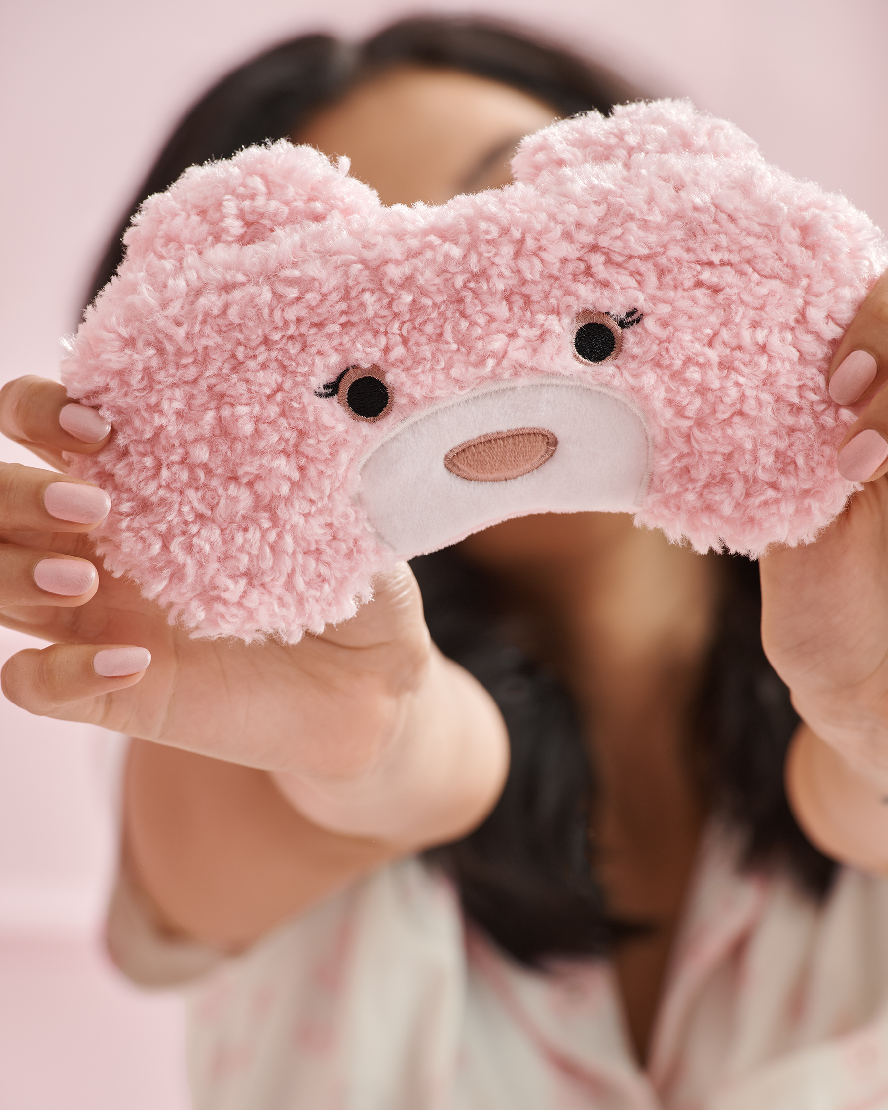 LA VIE EN ROSE Teddy Bear Sleep Mask Dreamy Pink/Teddy Bear 40700451 - View2