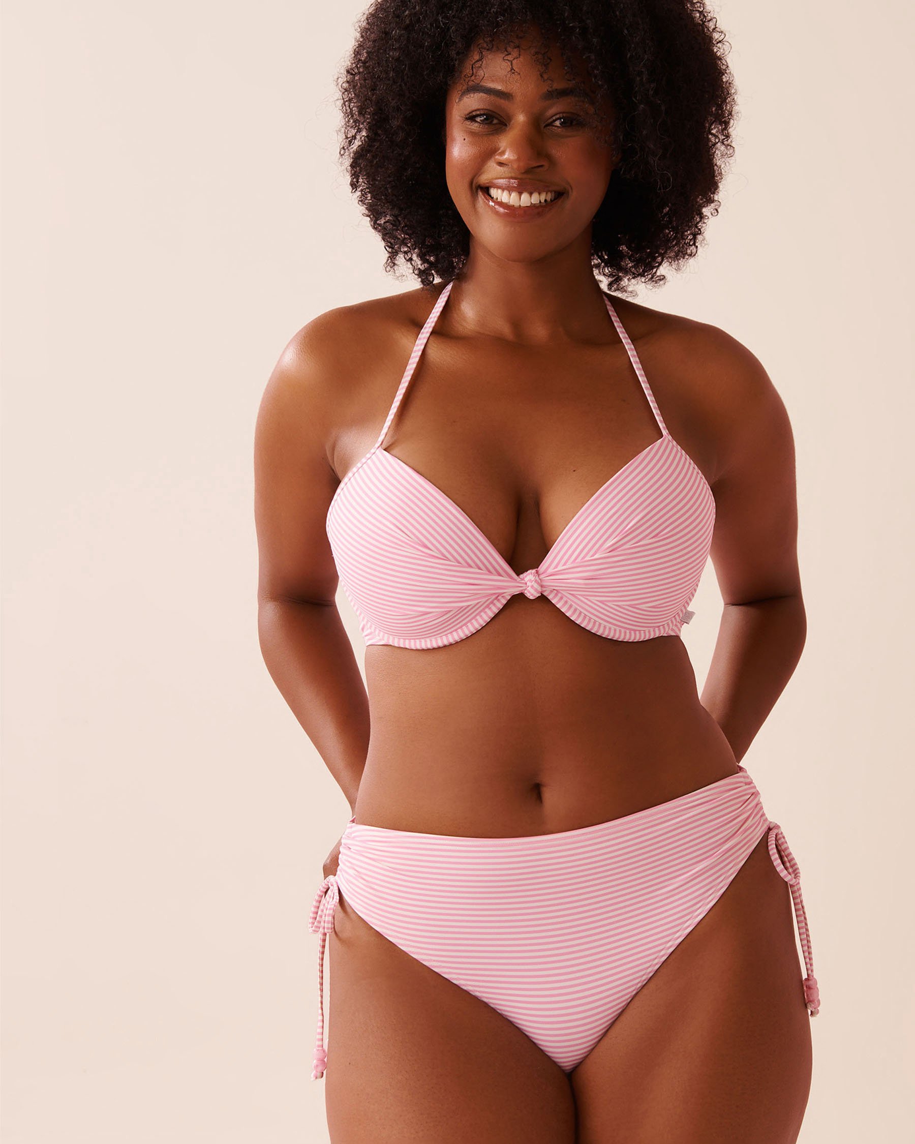 LA VIE EN ROSE AQUA COTTON CANDY STRIPE Push-up Bikini Top Cotton Candy Stripe 70100895 - View1