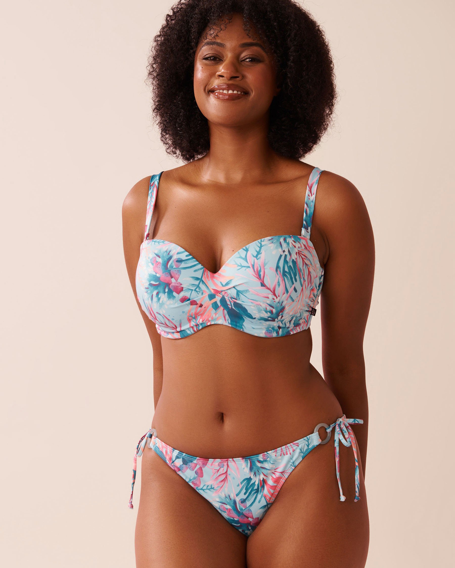 LA VIE EN ROSE AQUA REEF FANTASY D Cup Bandeau Bikini Top Reef Fantasy 70200206 - View3
