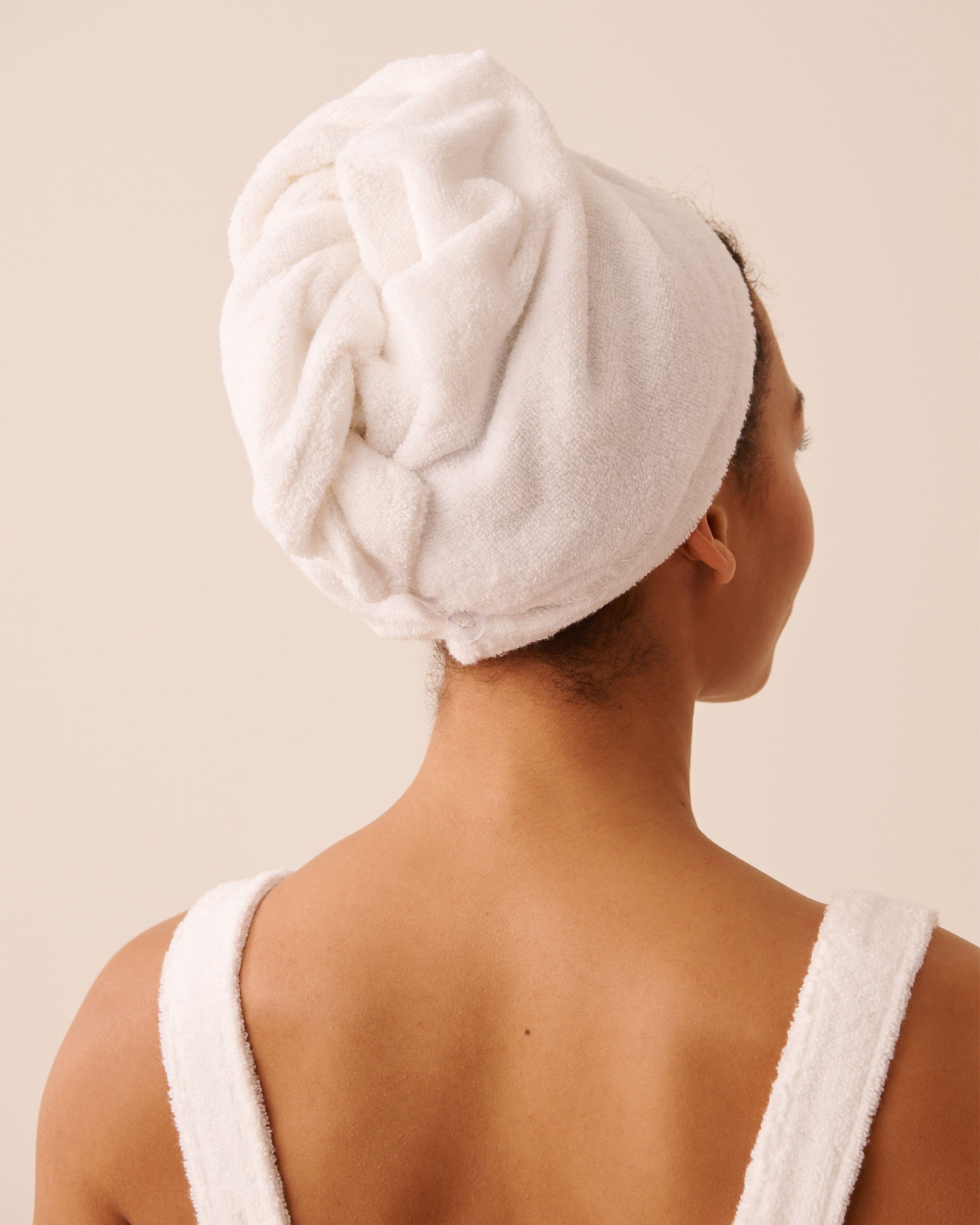 LA VIE EN ROSE Terry Body Wrap & Hair Towel Set White 40600229 - View3
