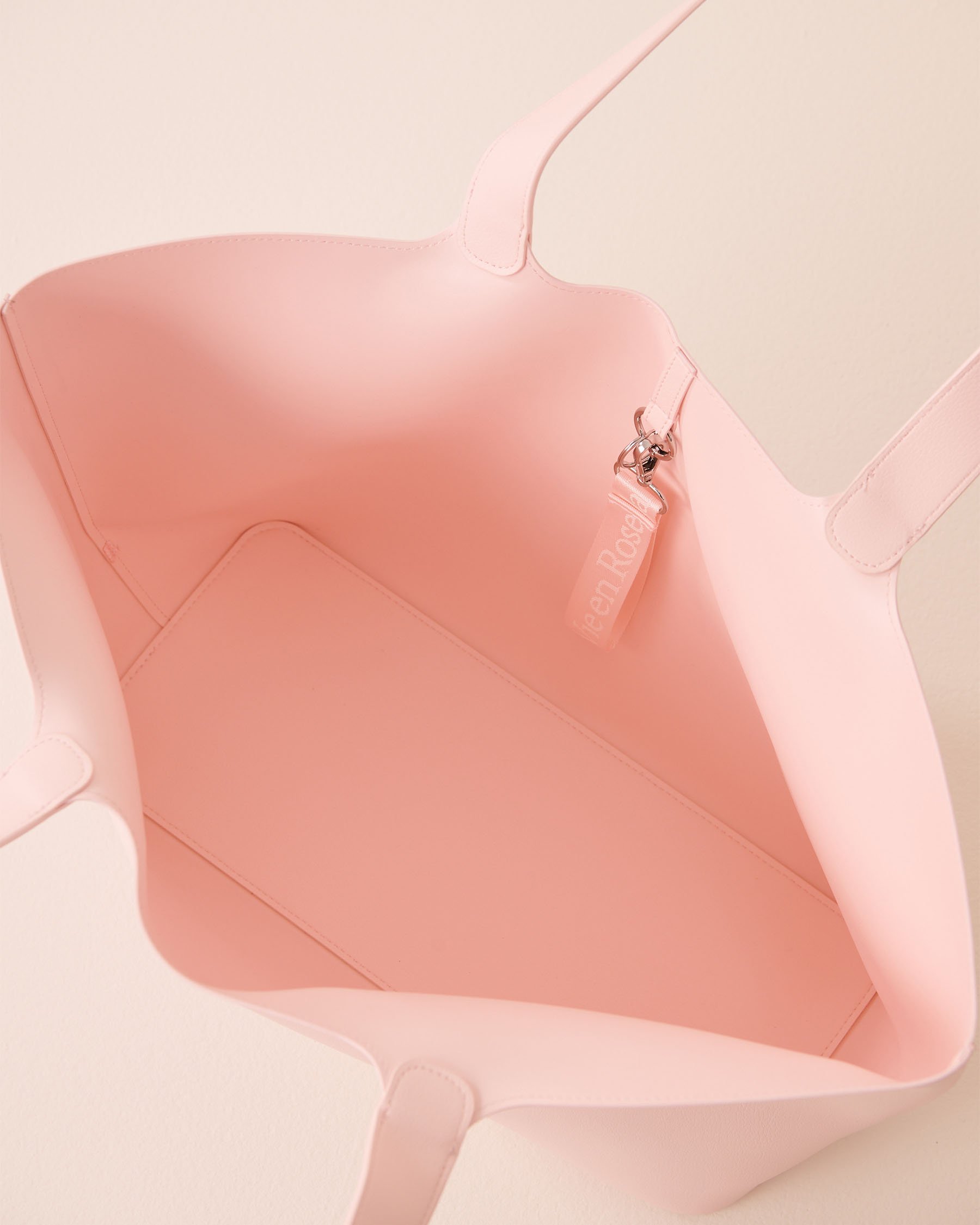 LA VIE EN ROSE Faux Leather Tote Bag Pink 40700478 - View3