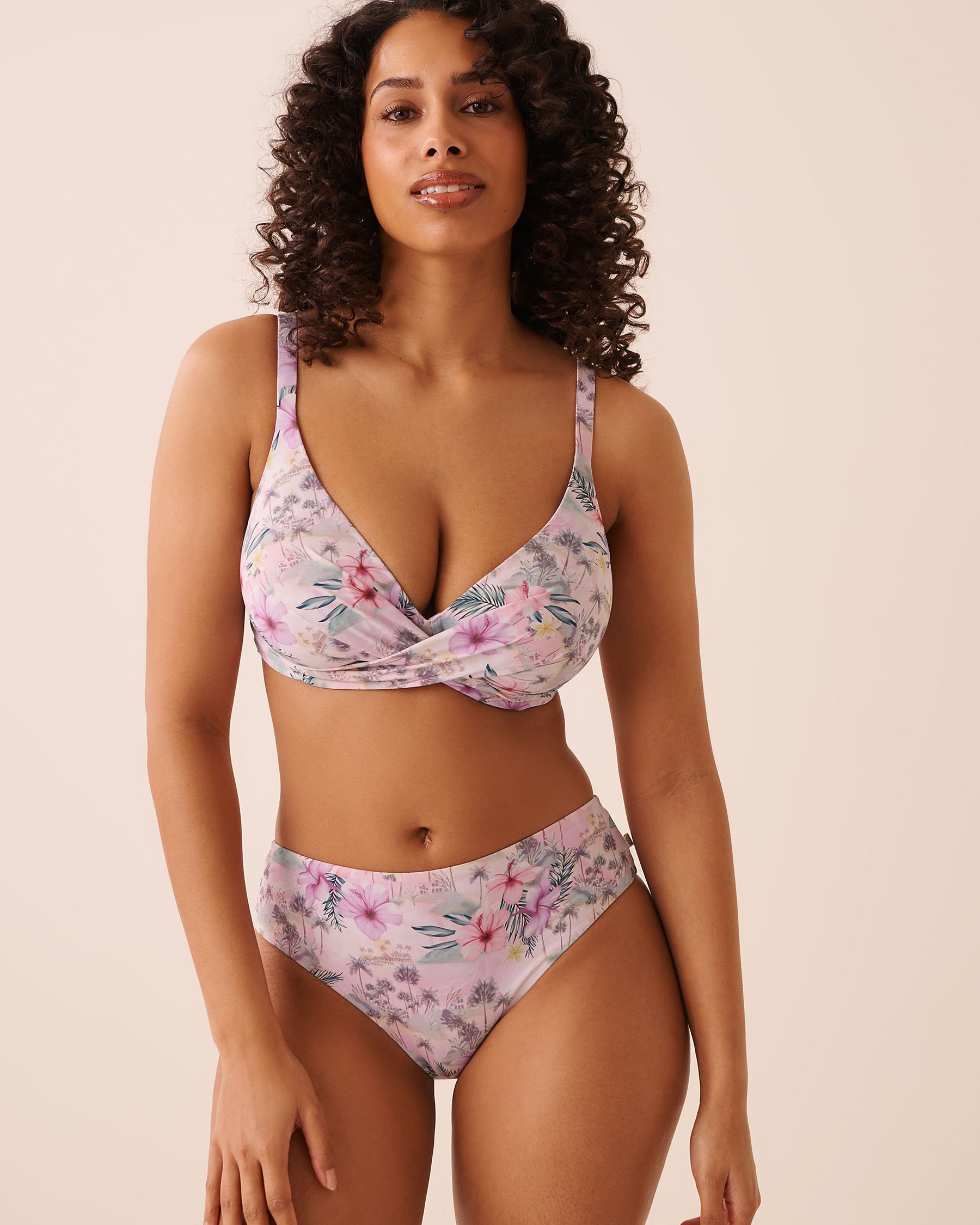 LA VIE EN ROSE AQUA ISLAND BLUSH Mid Waist Cheeky Bikini Bottom Island Blush 70300913 - View3