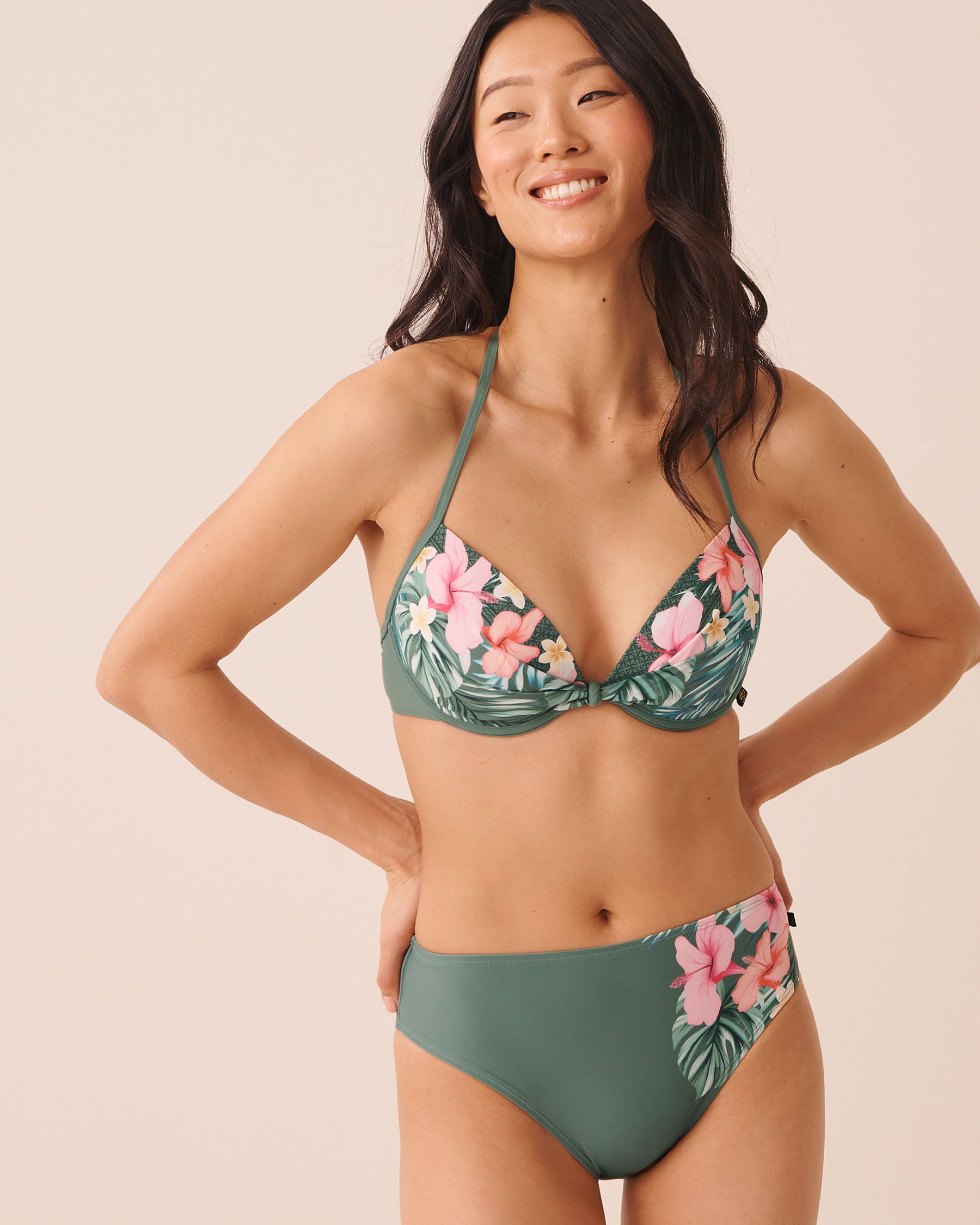 LA VIE EN ROSE AQUA RESORT GETAWAY Mid Waist Bikini Bottom Resort Getaway 70300888 - View4