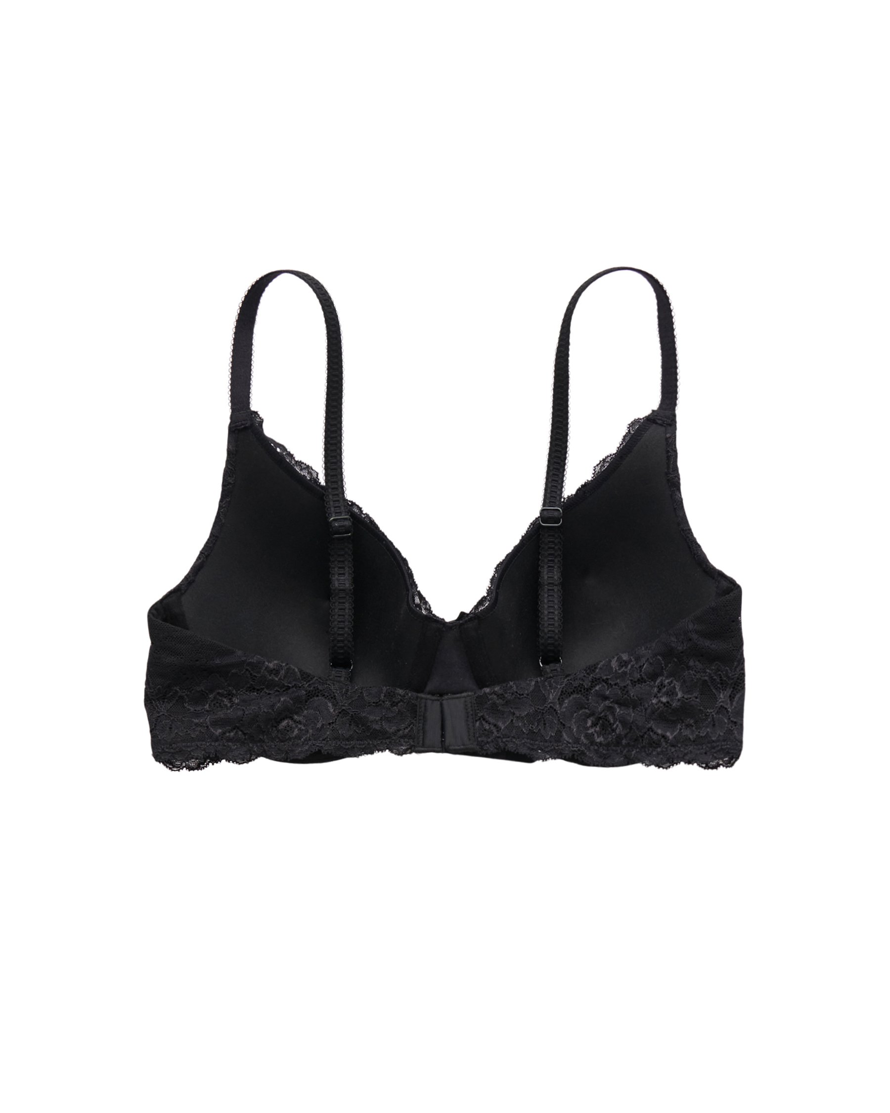LA VIE EN ROSE Lightly Lined Memory Foam Bra Black Lace 618-113-1-00 - View8