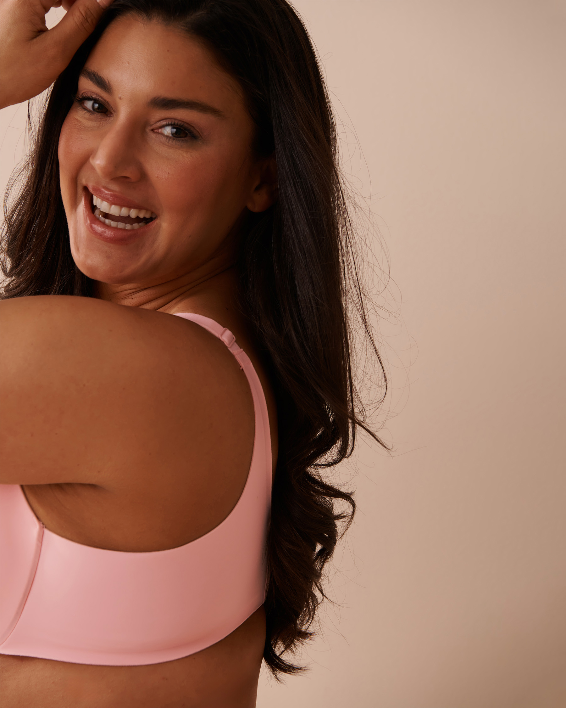 LA VIE EN ROSE Lightly Lined Sleek Back Bra Pink 169-113-1-00 - View3