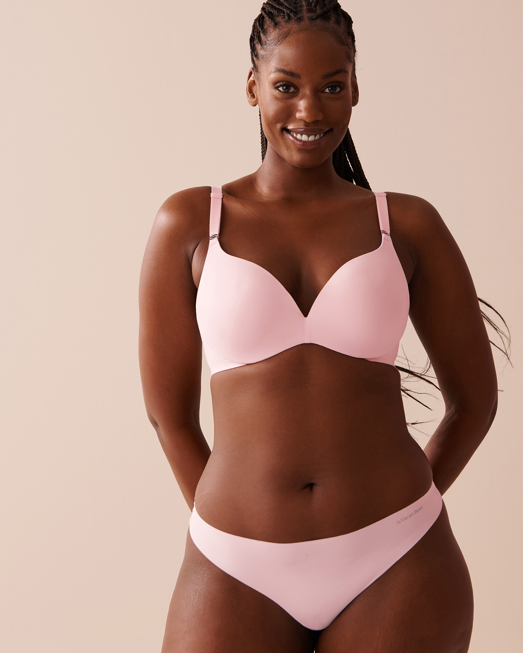 LA VIE EN ROSE Push-up Wireless Sleek Back Bra Pink 10300014 - View1