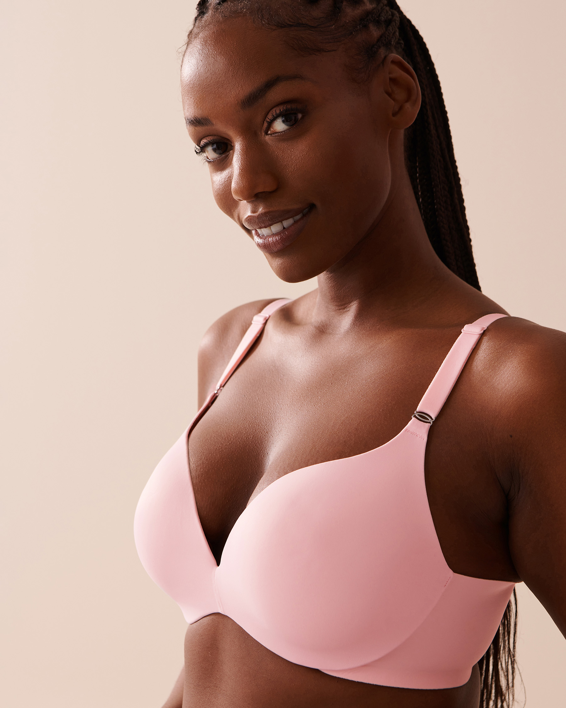 LA VIE EN ROSE Push-up Wireless Sleek Back Bra Pink 10300014 - View3