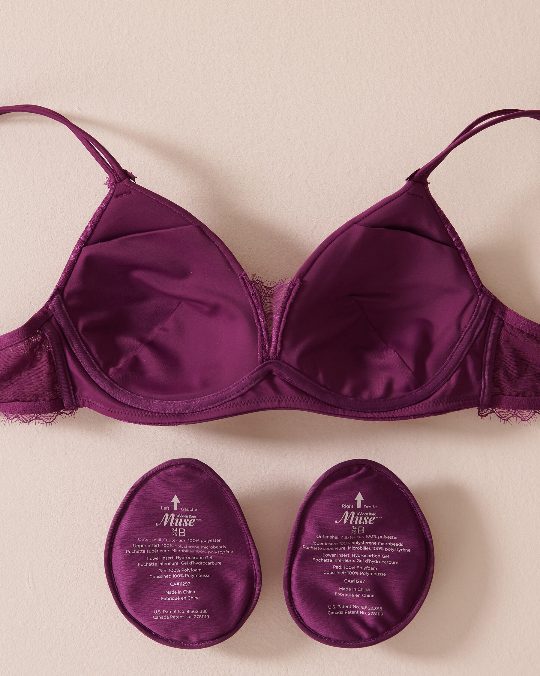 LA VIE EN ROSE Lightly Lined Wireless Mastectomy Bra Vibrant Violet 10200422 - View2