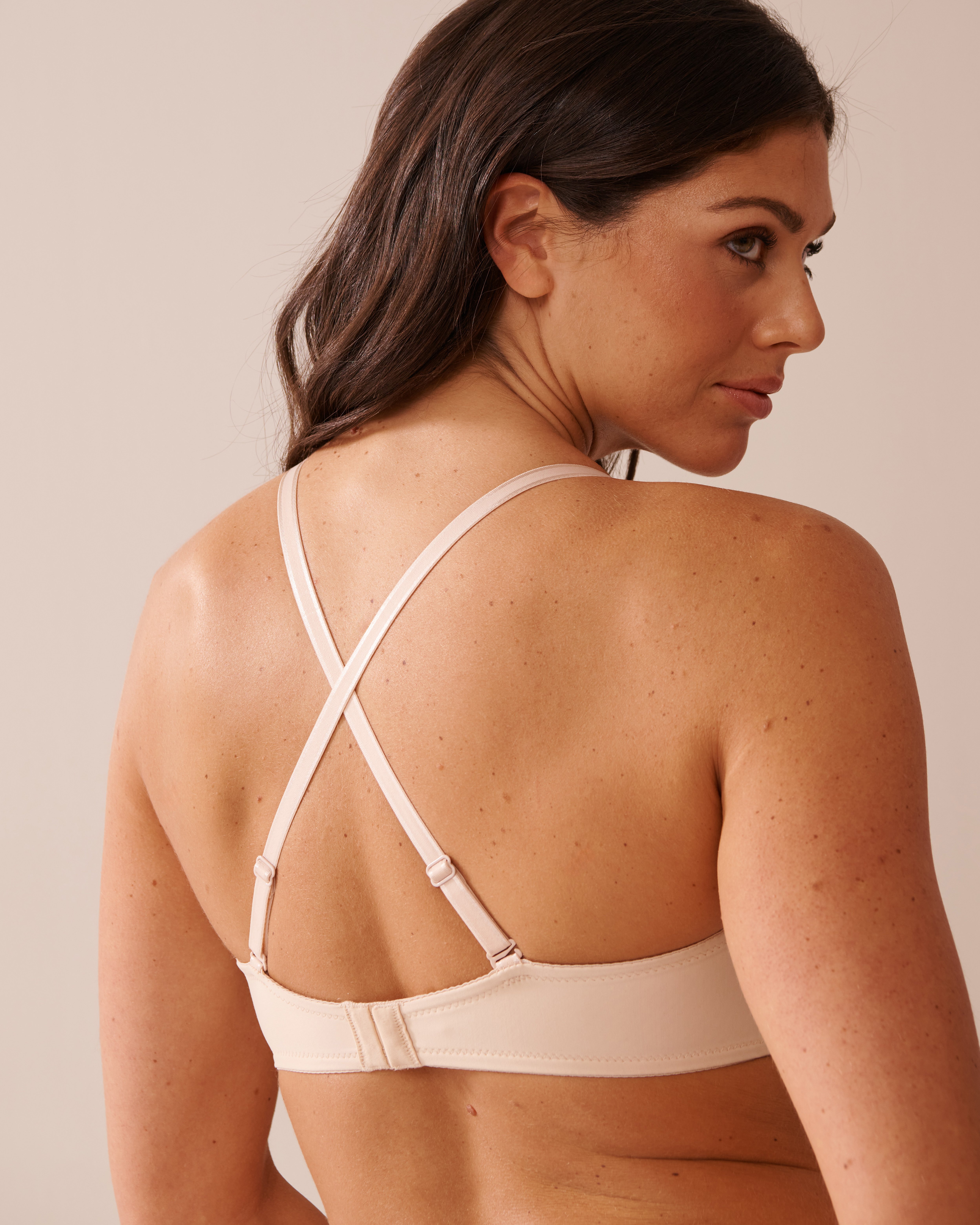 LA VIE EN ROSE Push-up Convertible Strapless Demi Bra Champagne 2040159 - View5