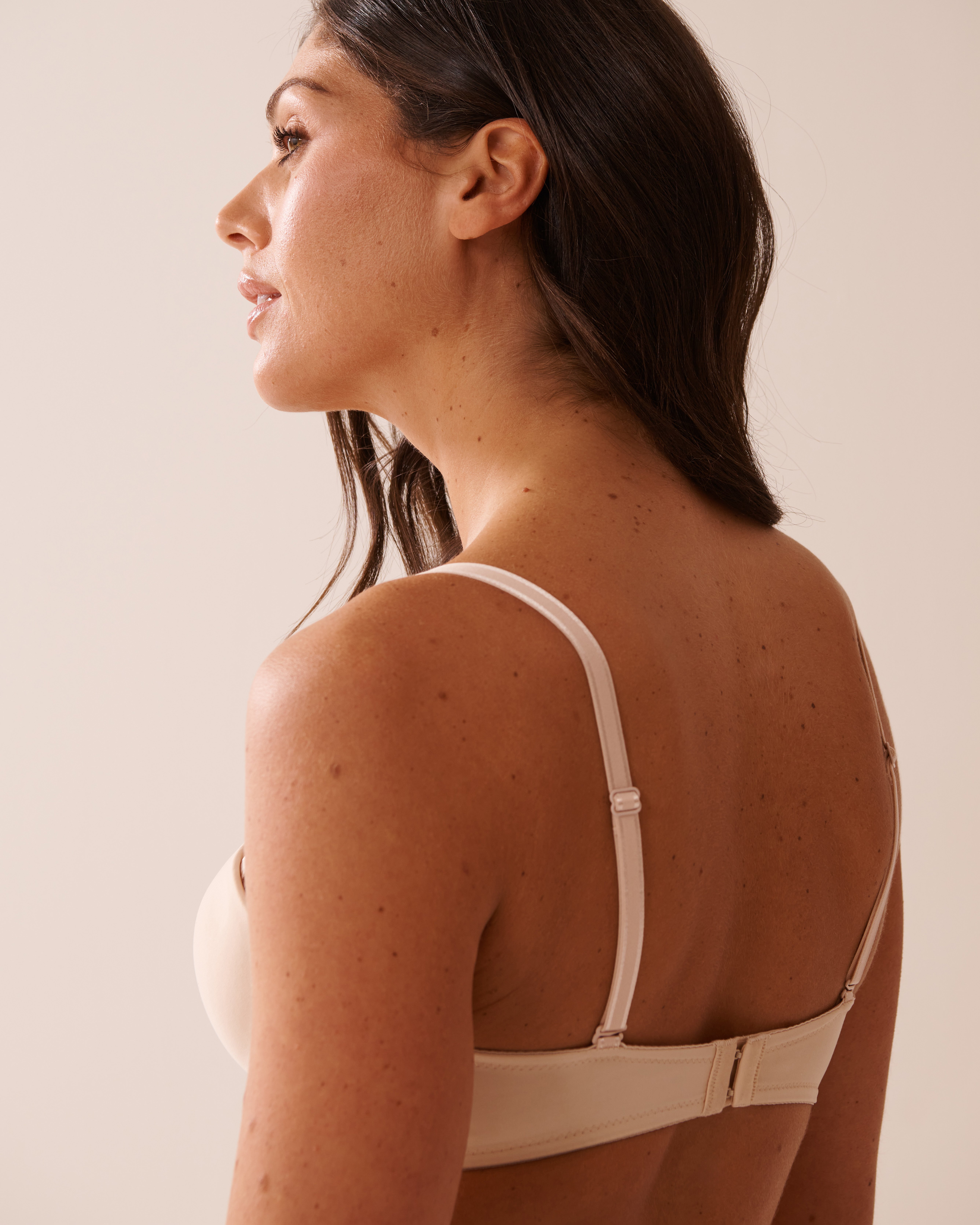 LA VIE EN ROSE Push-up Convertible Strapless Demi Bra Champagne 2040159 - View4